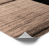 Zwarte Barn Brown Wood Rustige Farmhouse Country A Poster (Hoek)