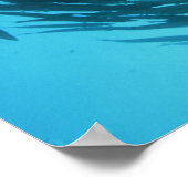 Zwarte barracuda zwemmen in cirkels poster (Hoek)