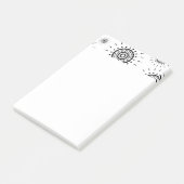 Zwarte barstpatronen op wit post-it® notes (Schuin)
