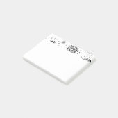 Zwarte barstpatronen op wit post-it® notes (Schuin)