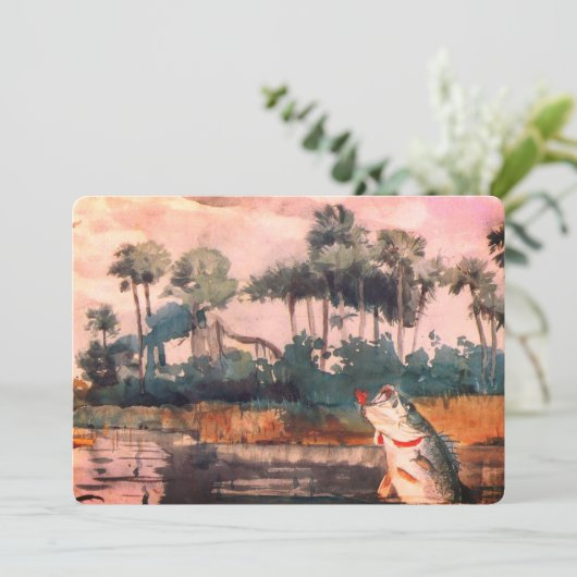 Zwarte bas in de Zuid-Birthday Kaart (Staand voorkant)