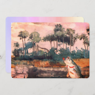 Zwarte bas in de Zuid-Birthday Kaart