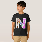 Zwarte basisshirt NOEL CHOCOLADEBONBONS T-shirt (Voorkant volledig)