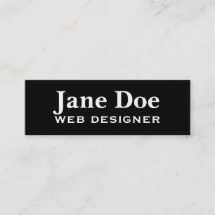 Zwarte basisVisitekaartjes om aan te passen Mini Visitekaartje