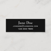 Zwarte basisVisitekaartjes om aan te passen Mini Visitekaartje (Achterkant)