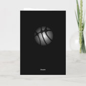 Zwarte basketbal bal sportjongens gelukkige verjaa kaart (Achterkant)