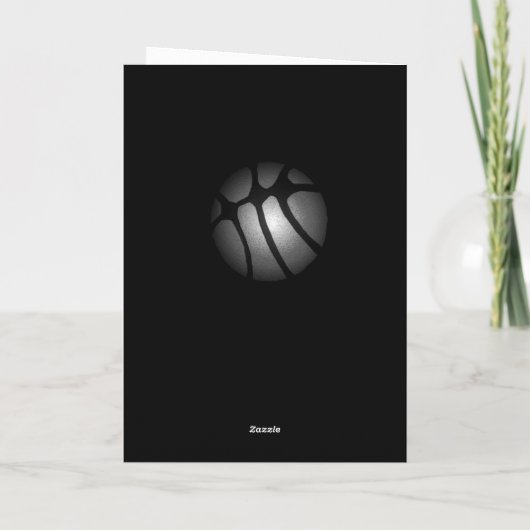 Zwarte basketbal bal sportjongens gelukkige verjaa kaart (Achterkant)