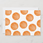 Zwarte basketbal foto uitnodiging (Achterkant)