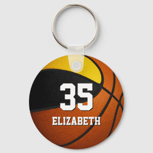 zwarte basketbalteam didactische cadeaus sleutelhanger