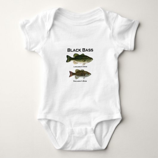 Zwarte-Bassoorten (largemouth - smallmouth) Romper (Voorkant)