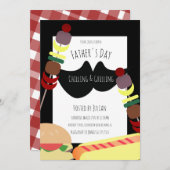 Zwarte BBQ-picknick op Vaderdag Chillen Grillen Kaart (Voorkant / Achterkant)