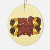 Zwarte Bean Enchiladas Tex Mex Mexicaanse Cuisine Keramisch Ornament (Links)