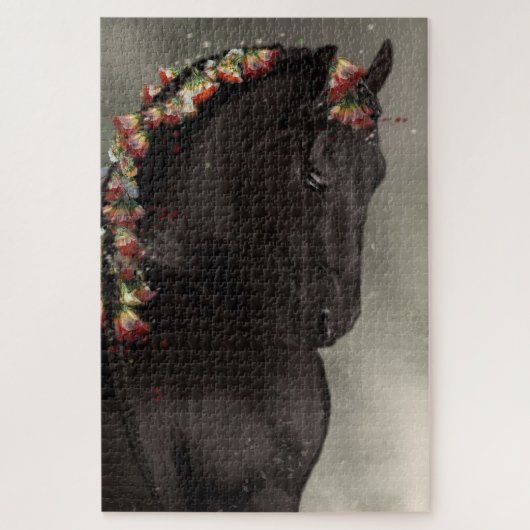 Zwarte Beauty Friese Paard - Puzzel (Verticaal)