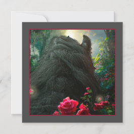 Zwarte Beauty Friese Paard - Wenskaart Feestdagenkaart