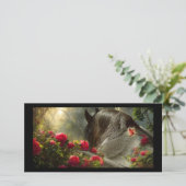 Zwarte Beauty Friese Paard - Wenskaart Feestdagenkaart (Staand voorkant)