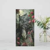 Zwarte Beauty Friese Paard - Wenskaart Feestdagenkaart (Staand voorkant)