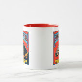 Zwarte Beauty Horse op rode achtergrond Mok (Midden)