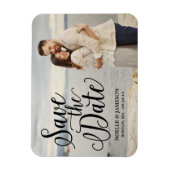 Zwarte bedekking met letters | De datummagneet ops Magneet (Verticaal)