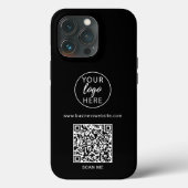 Zwarte bedrijfs-QR-code Case-Mate iPhone Case (Achterkant)