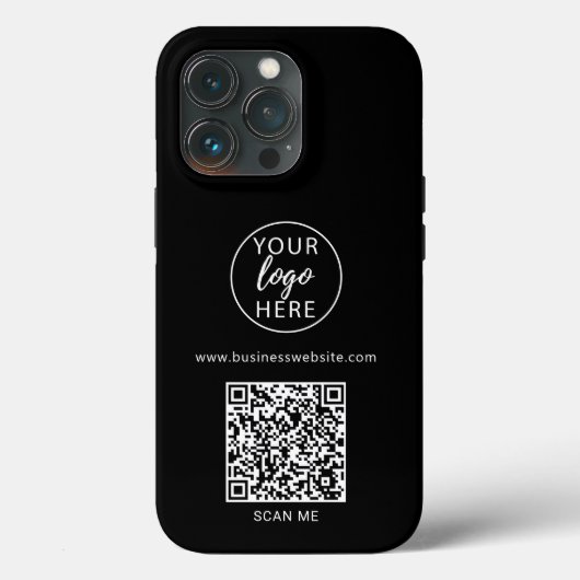 Zwarte bedrijfs-QR-code  Case-Mate iPhone Case (Achterkant)