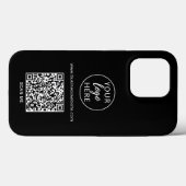 Zwarte bedrijfs-QR-code  Case-Mate iPhone Case (Achterkant (horizontaal))