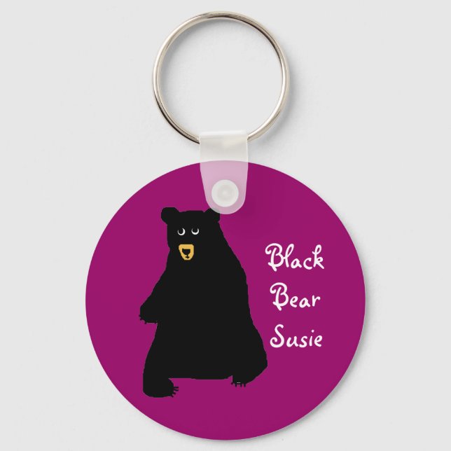zwarte beer, BlackBear Susie Sleutelhanger (Front)
