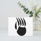 zwarte beer briefkaart (Staand voorkant)