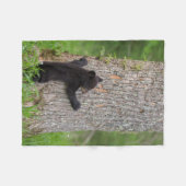 Zwarte Beer Cub | Grote rokerberg Fleece Deken (Voorkant (Horizontaal))