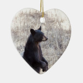 Zwarte Beer Cub Keramisch Ornament (Rechts)