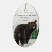 Zwarte Beer Dierentemengids Inspirerend gedistille Keramisch Ornament (Links)