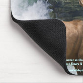 Zwarte Beer & Elk Wildlife Supporter Mousepad Muismat (Hoek)