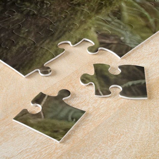 Zwarte Beer en Totem Pole Wildlife Art Legpuzzel (Zijkant)