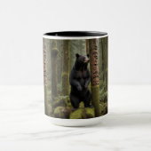 Zwarte Beer en Totem Pole Wildlife Art Mok (Midden)