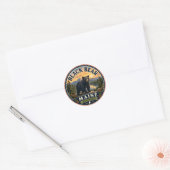 Zwarte Beer Fryeburg Maine Ronde Sticker (Envelop)