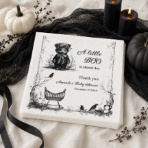 Zwarte Beer Halloween Thema Little Boo Baby Shower