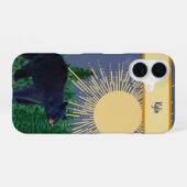 Zwarte Beer Hoesje iPhone 16 Hoesje (Achterkant horizontaal)