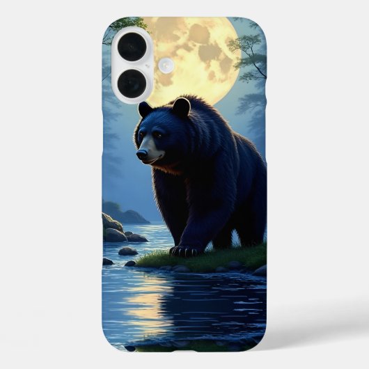 Zwarte beer in het bos aan de waterkant Case-Mate iPhone case (Achterkant)