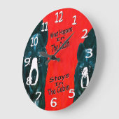 Zwarte beer kajuitklok grote klok (Hoek)