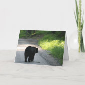 Zwarte beer kerstkaart feestdagen kaart (Achterkant)