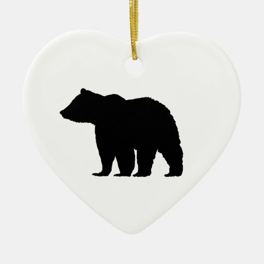 Zwarte Beer kerstkunst Keramisch Ornament (Voorkant)