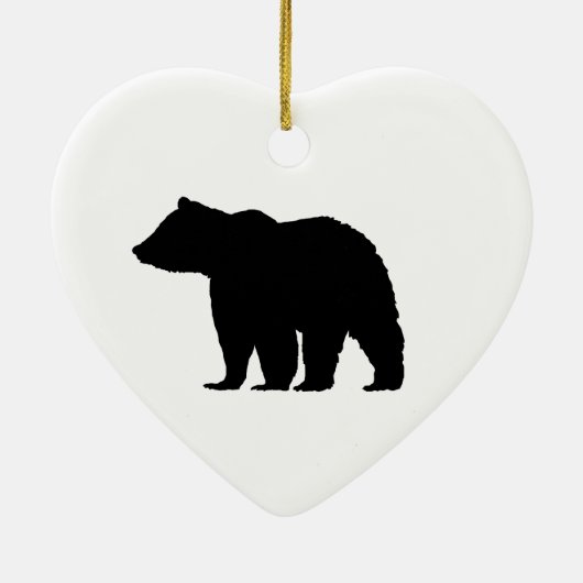 Zwarte Beer kerstkunst Keramisch Ornament (Achterkant)