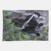 zwarte beer kubus theedoek (Horizontaal)