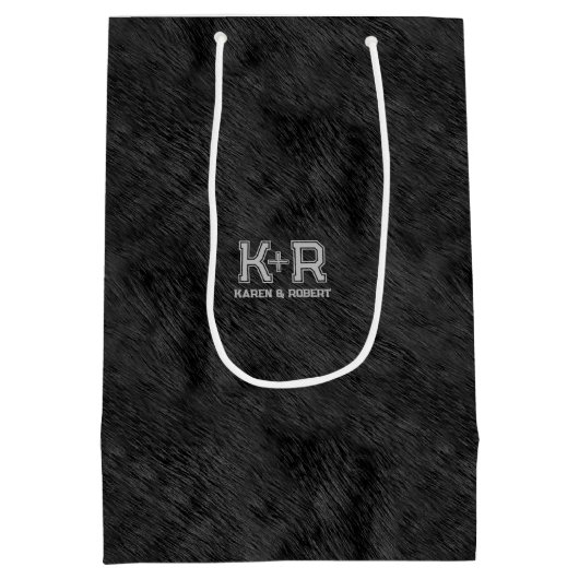 Zwarte Beer Medium Cadeauzakje (Achterkant)