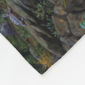 Zwarte Beer moeder en waterval Fleece Deken (Hoek)