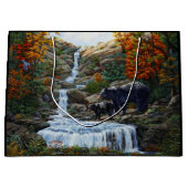 Zwarte Beer moeder en waterval Groot Cadeauzakje (Voorkant)