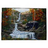 Zwarte Beer moeder en waterval Groot Cadeauzakje (Achterkant)