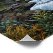 Zwarte Beer moeder en waterval Poster (Hoek)