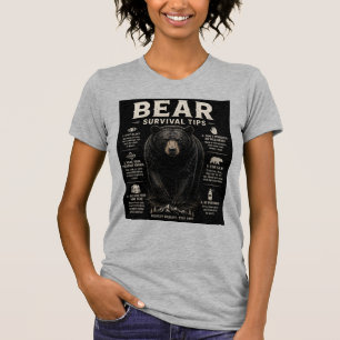 Zwarte Beer Overlevingstips Vintage Buitenleven T-shirt
