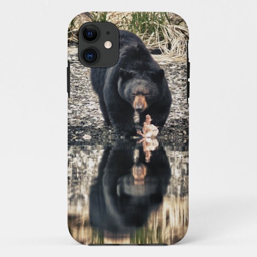 Zwarte Beer Reflecties Case-Mate iPhone Case (Achterkant)