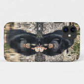 Zwarte Beer Reflecties Case-Mate iPhone Case (Achterkant (horizontaal))